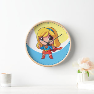 Adorable Supergirl Stance Clock