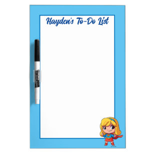Adorable Supergirl Stance Dry Erase Board