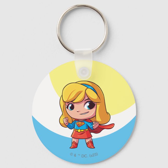Adorable Supergirl Stance Keychain (Front)