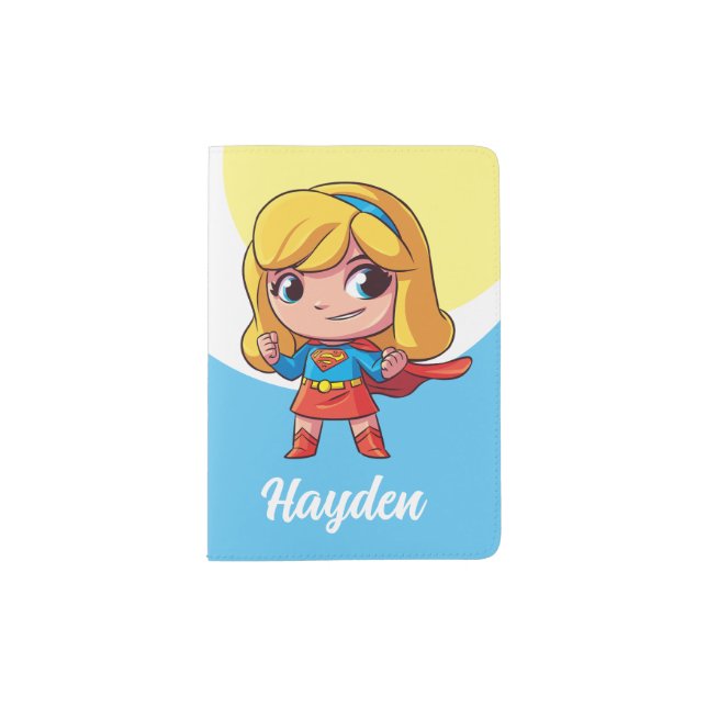 Adorable Supergirl Stance Passport Holder (Front)