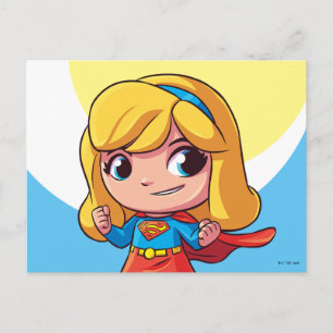 Adorable Supergirl Stance Postcard
