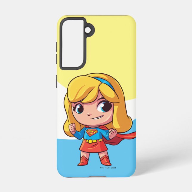 Adorable Supergirl Stance Samsung Galaxy Case (Back)