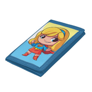 Adorable Supergirl Stance Trifold Wallet