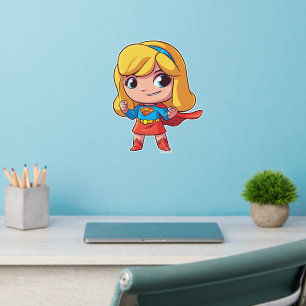Adorable Supergirl Stance Wall Decal