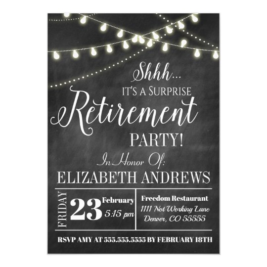 Adorable surprise retirement invitation | Zazzle.com