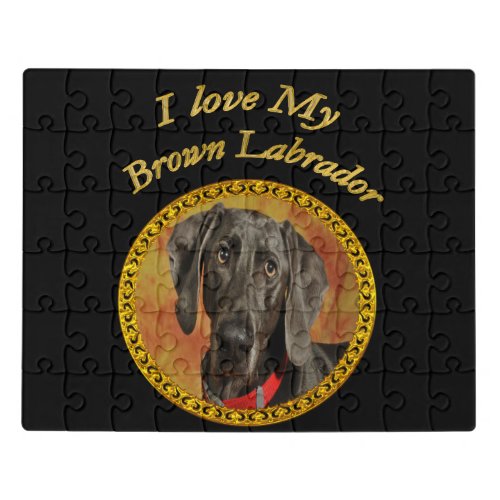 Adorable sweet brown labrador canine puppy dog jigsaw puzzle