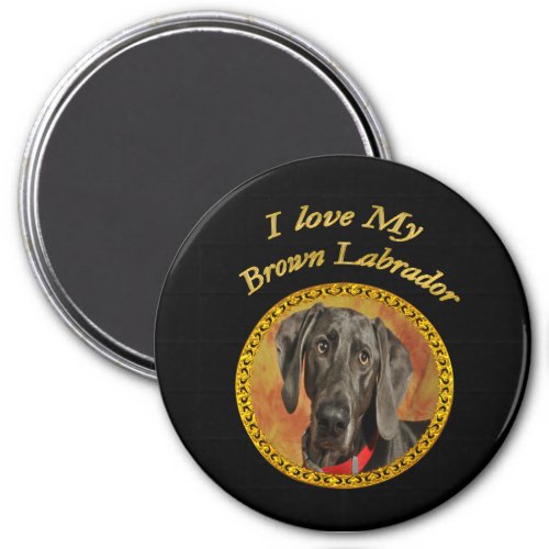 Adorable sweet brown labrador canine puppy dog magnet