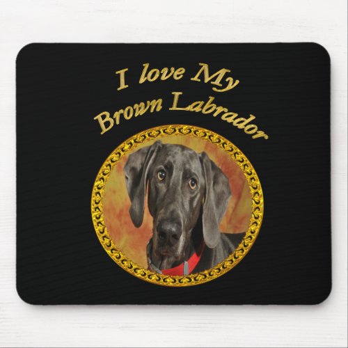 Adorable sweet brown labrador canine puppy dog mouse pad