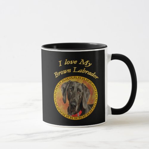 Adorable sweet brown labrador canine puppy dog mug