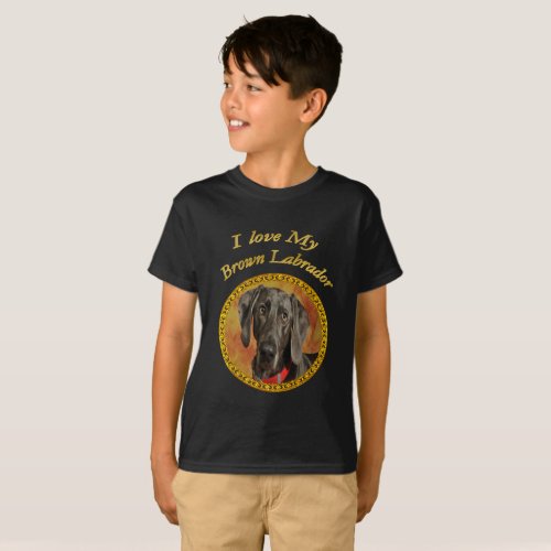 Adorable sweet brown labrador canine puppy dog T_Shirt