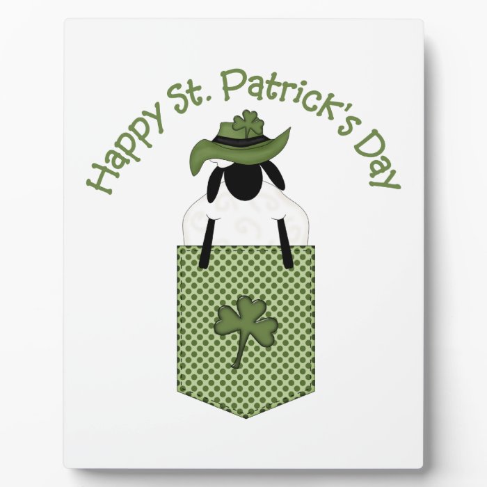 Adorable Sweet Little St. Patrick's Day Lamb Photo Plaques