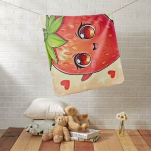 Adorable Sweet Strawberry Bliss Baby Blanket