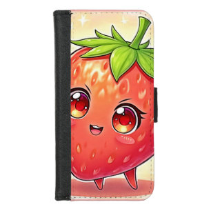 Adorable Sweet Strawberry Bliss iPhone 8/7 Wallet Case