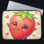Adorable Sweet Strawberry Bliss Laptop Sleeve<br><div class="desc">Experience the irresistible allure of summer with this delightful strawberry design. This charming red berry will instantly brighten your day with its fresh, sweet appeal and vibrant aesthetic. Each detail is a labor of love, crafted first by AI and then meticulously edited by a skilled artist to enhance its uniqueness...</div>