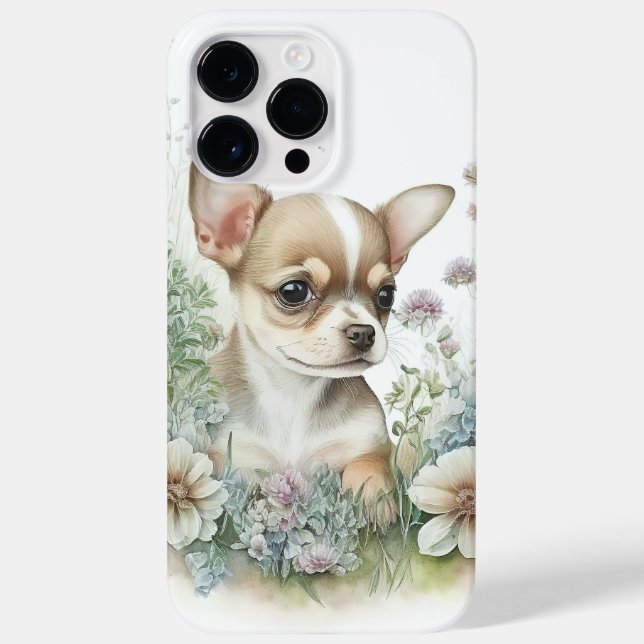 ADORABLE TAN WHITE CHIHUAHUA PUPPY DOG Case-Mate iPhone CASE (Back)