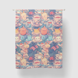 Adorable Tea Party Doodle Blackout Curtains