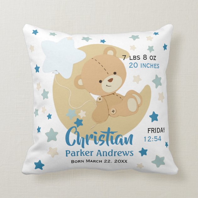 teddy bear baby pillow