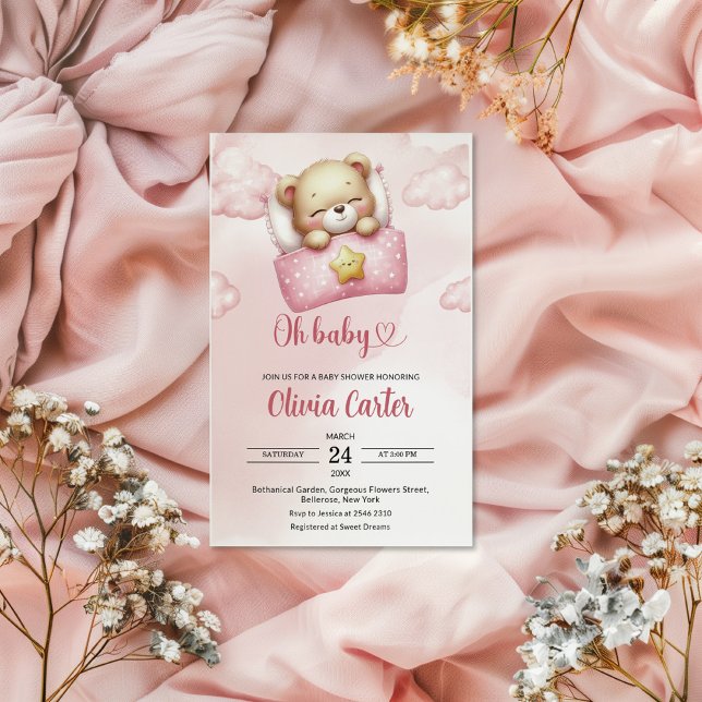 Adorable Teddy Bear Baby Shower  Invitation (Creator Uploaded)