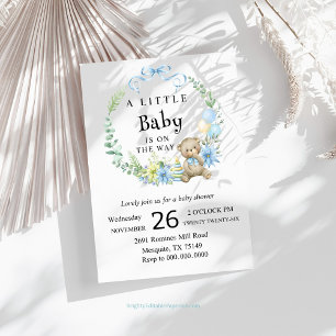 Adorable Teddy Bear Baby Shower Invitation
