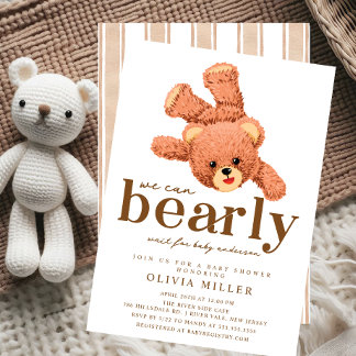 Adorable Teddy Bear Baby Shower Invitation
