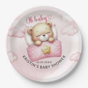 Adorable Teddy Bear Baby Shower Paper Plates