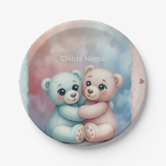 Adorable Teddy Bear Baby Shower Paper Plates