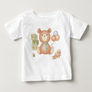 Adorable Teddy Bear Baby T-shirt by kazashiya at Zazzle