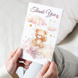 Adorable Teddy Bear – Baby Thank You Card
