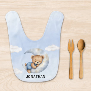 Adorable Teddy Bear Boy Baby Bib