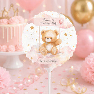Adorable Teddy Bear – Custom Birthday Balloon
