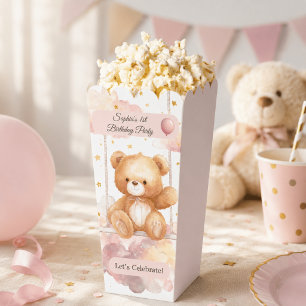 Adorable Teddy Bear – Custom Birthday Favor Boxes