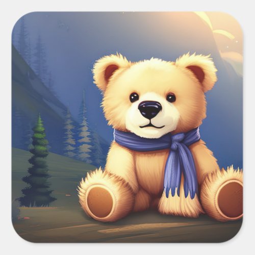 Adorable Teddy Bear Design on a Sticker