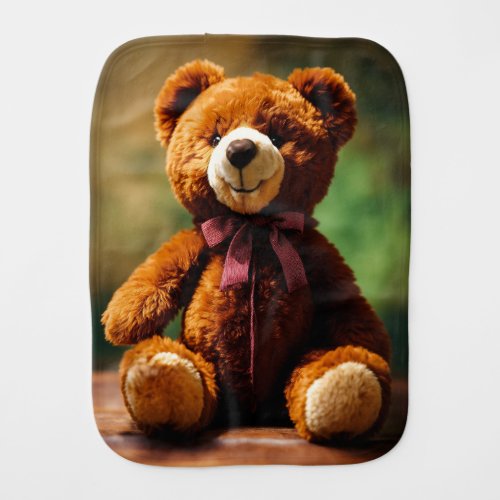  Adorable Teddy Bear Design Soft Baby Burp Cloth