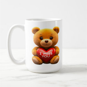 Adorable Teddy bear I miss you Coffee Mug
