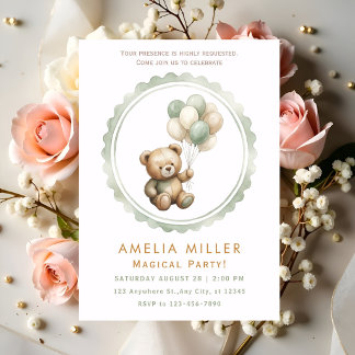 Adorable Teddy Bear Party Invitation