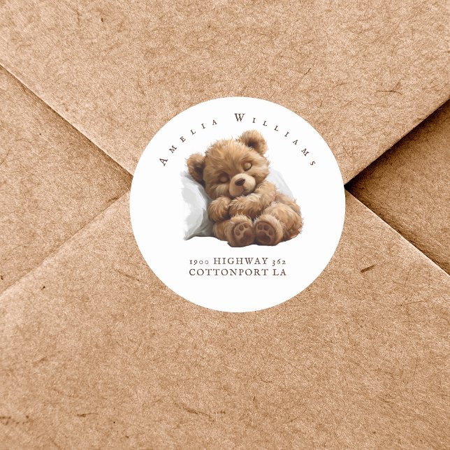 Adorable Teddy Bear Return Address Label (Creator Uploaded)