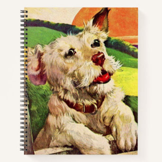 adorable terrier print notebook