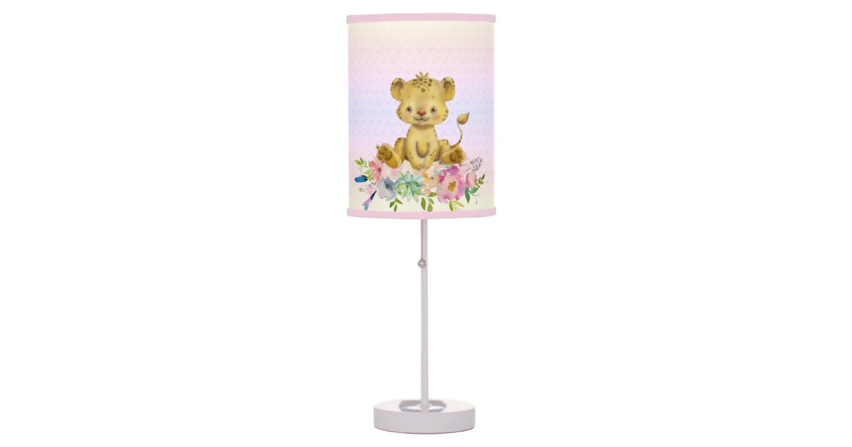 Adorable Tiger Cub Colorful Fl Kids Floor Lamp Zazzle Com Adorable Tiger Cub Colorful Fl Kids, Bear Cub Floor Lamp