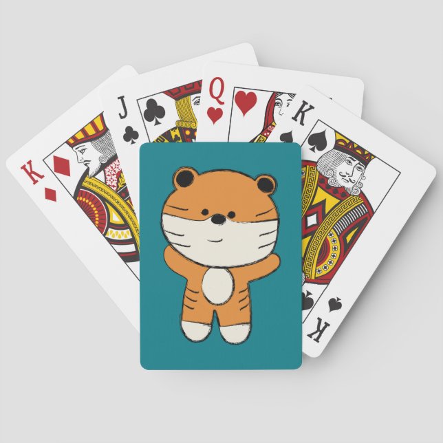 Adorable Tiger Poker Cards (Back)