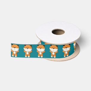 Adorable Tiger Satin Ribbon