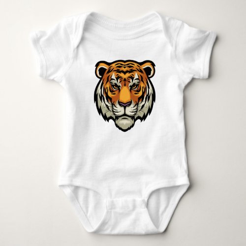 Adorable Tiger Visage Baby Bodysuit