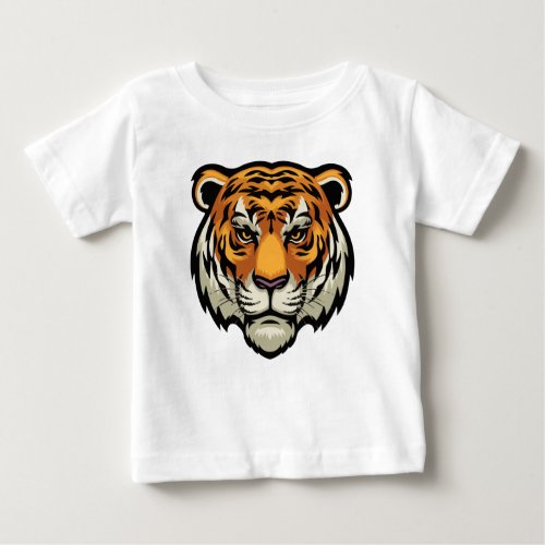  Adorable Tiger Visage Baby T_Shirt