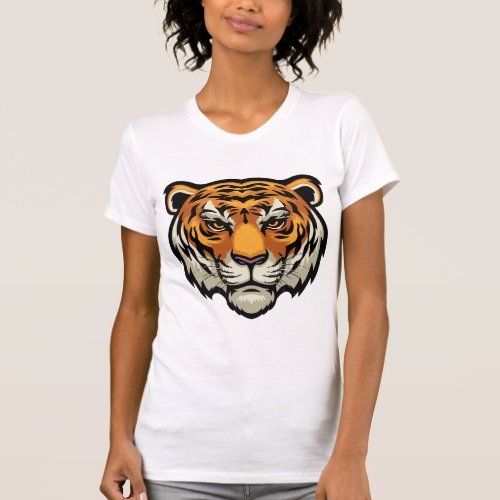 Adorable Tiger Visage T_Shirt