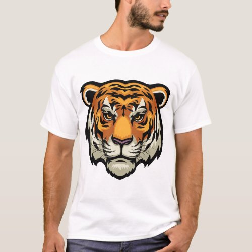 Adorable Tiger Visage T_Shirt