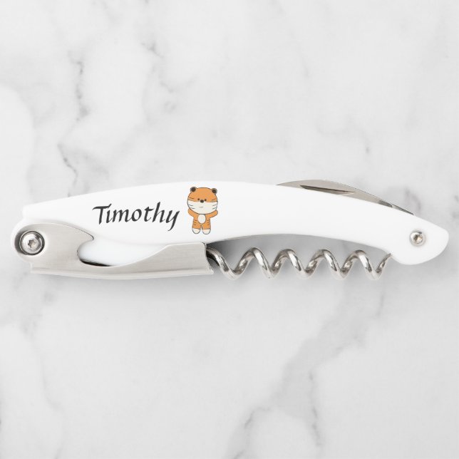 Adorable Tiger Waiter's Corkscrew (Front)