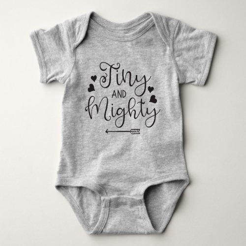 Adorable Tiny And Mighty Baby Bodysuit