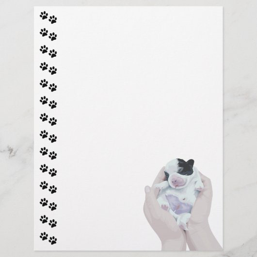 Adorable Tiny Newborn Puppy  Letterhead (Front)