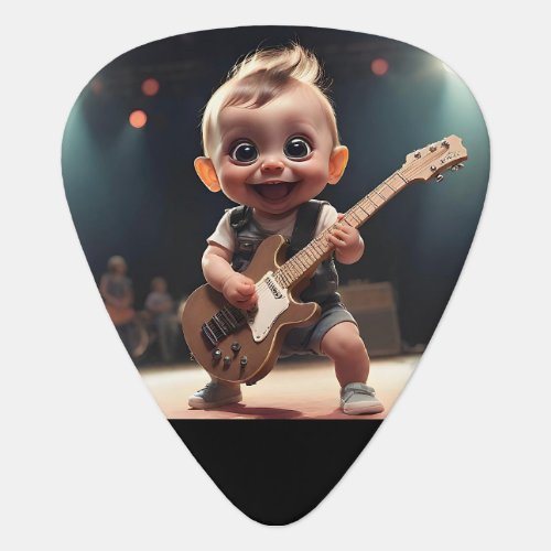 Adorable Toddler Playing Guitar Live on Stage Guitar Pick