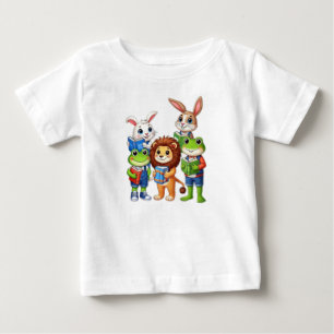 Adorable Toddlers:Animals with Books for Bookworms Baby T-Shirt