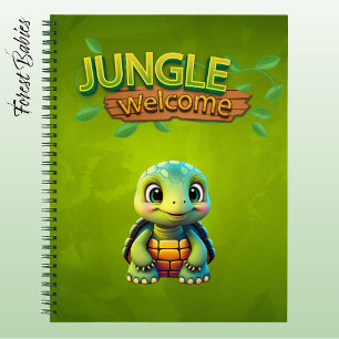 Adorable Tortoise Lover Box Turtle Animal Green 🐢 Notebook